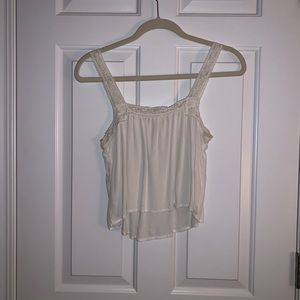 White tank with lace